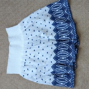 JCrew skirt, size small, white and blue